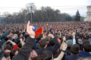 Protest in Chisinau (from Natalia Morar's blog)